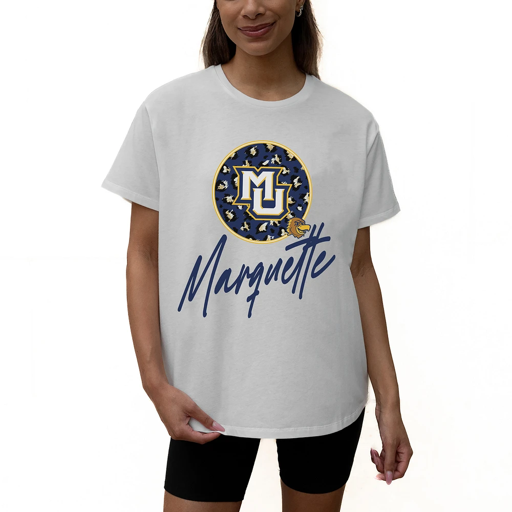 Women's Gameday Couture White Marquette Golden Eagles Wild Expectations Tri-Blend Flowy T-Shirt