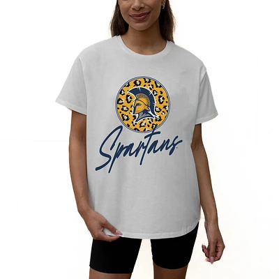 Women's Gameday Couture White UNCG Spartans Wild Expectations Tri-Blend Flowy T-Shirt