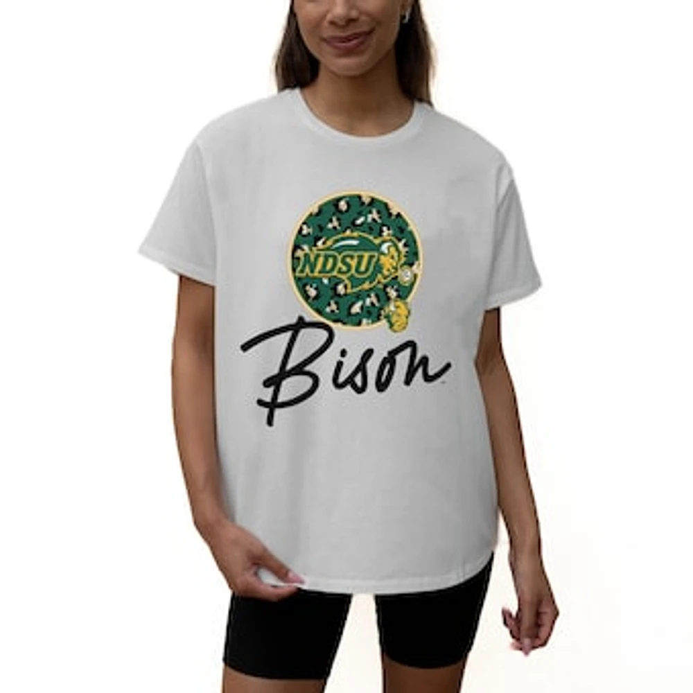 Women's Gameday Couture White NDSU Bison Wild Expectations Tri-Blend Flowy T-Shirt