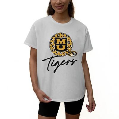 Women's Gameday Couture White Missouri Tigers Wild Expectations Tri-Blend Flowy T-Shirt