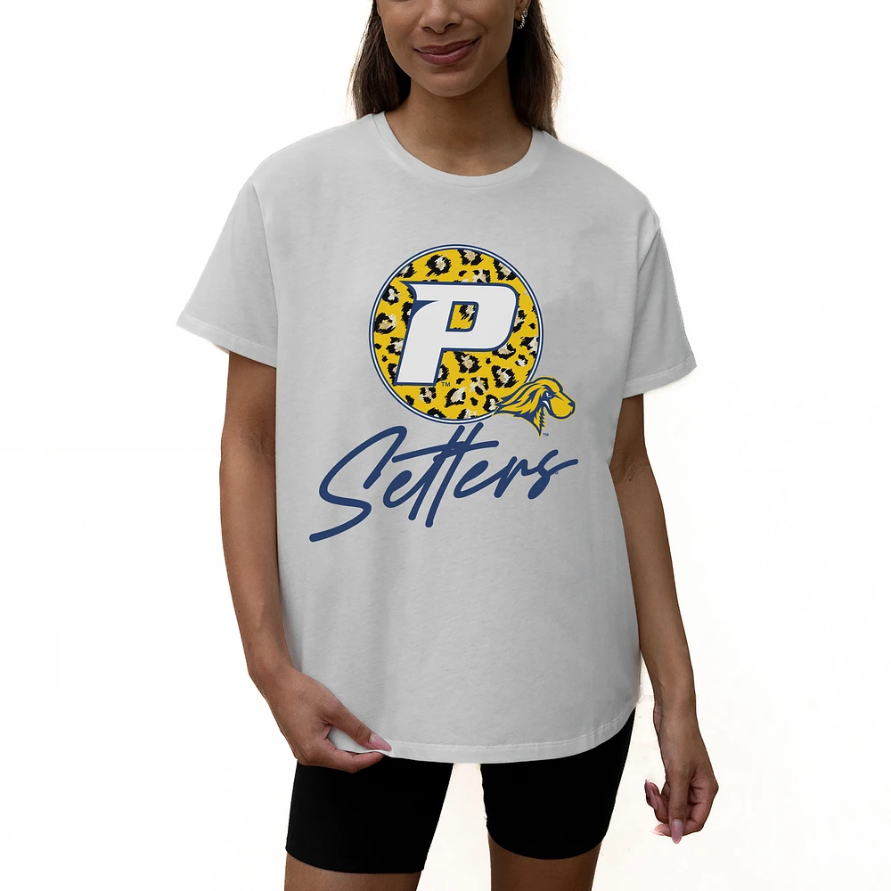 Women's Gameday Couture White Pace University Setters Wild Expectations Tri-Blend Flowy T-Shirt