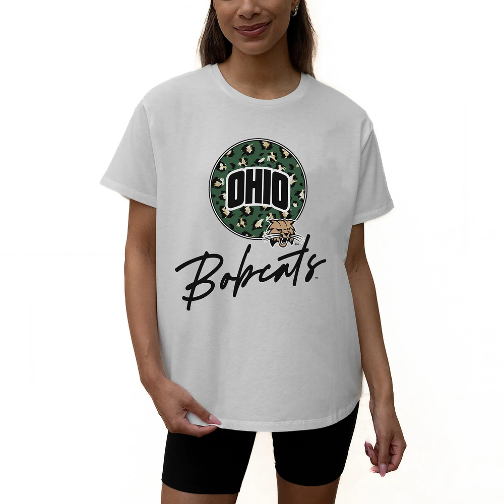 Women's Gameday Couture White Ohio Bobcats Wild Expectations Tri-Blend Flowy T-Shirt