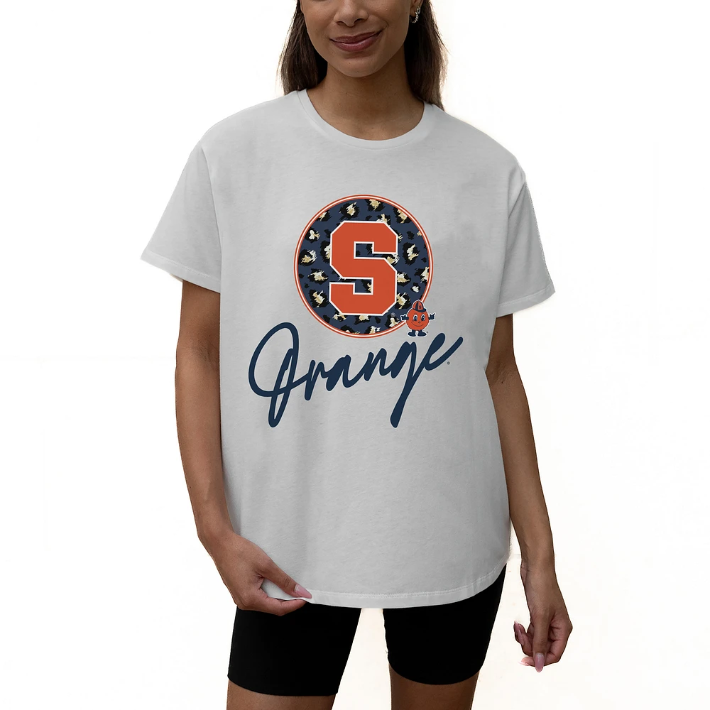 Women's Gameday Couture White Syracuse Orange Wild Expectations Tri-Blend Flowy T-Shirt