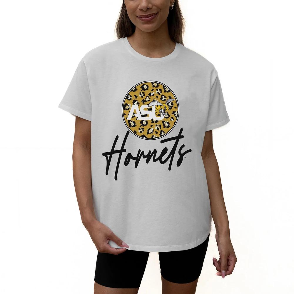 Women's Gameday Couture White Alabama State Hornets Wild Expectations Tri-Blend Flowy T-Shirt