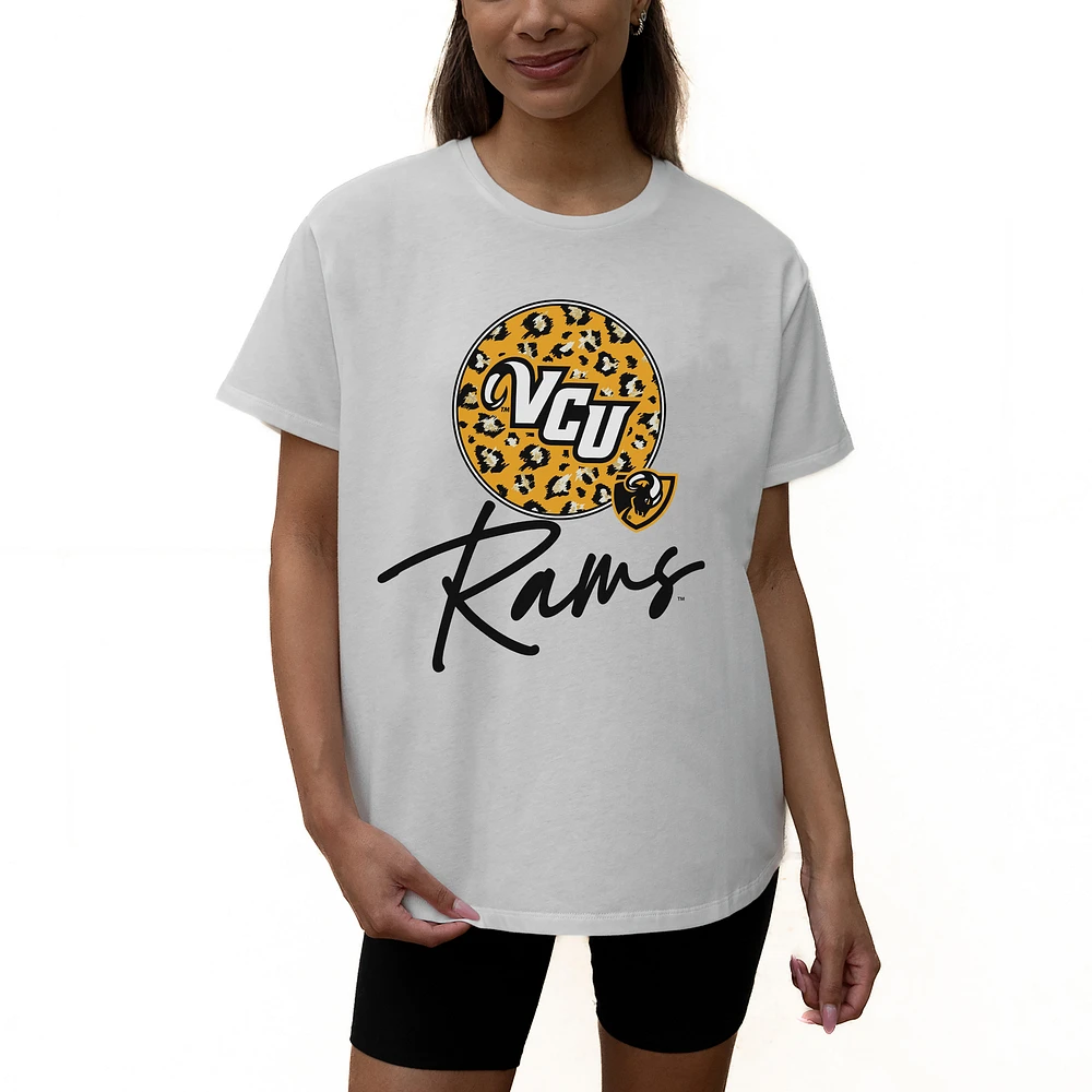 Women's Gameday Couture White VCU Rams Wild Expectations Tri-Blend Flowy T-Shirt