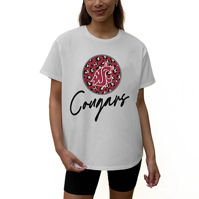 Women's Gameday Couture White Washington State Cougars Wild Expectations Tri-Blend Flowy T-Shirt
