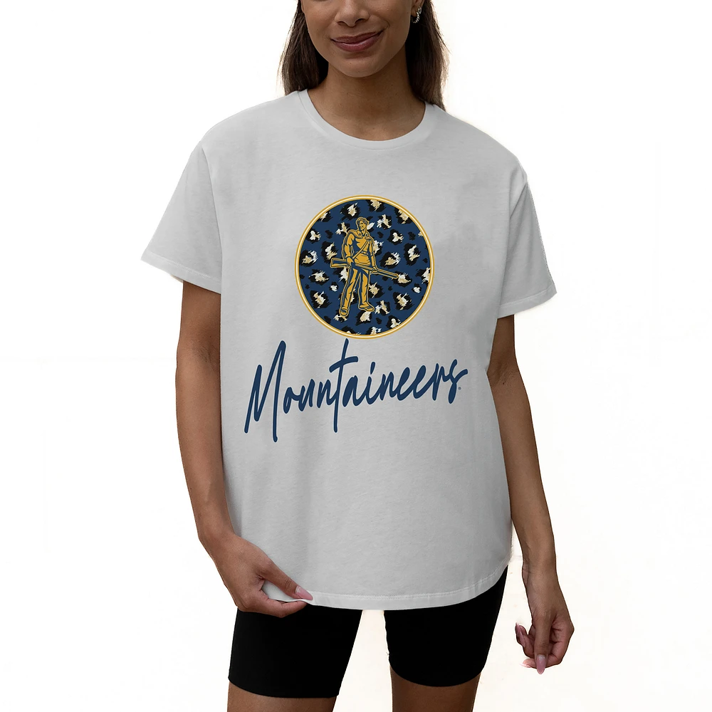 Women's Gameday Couture White West Virginia Mountaineers Wild Expectations Tri-Blend Flowy T-Shirt