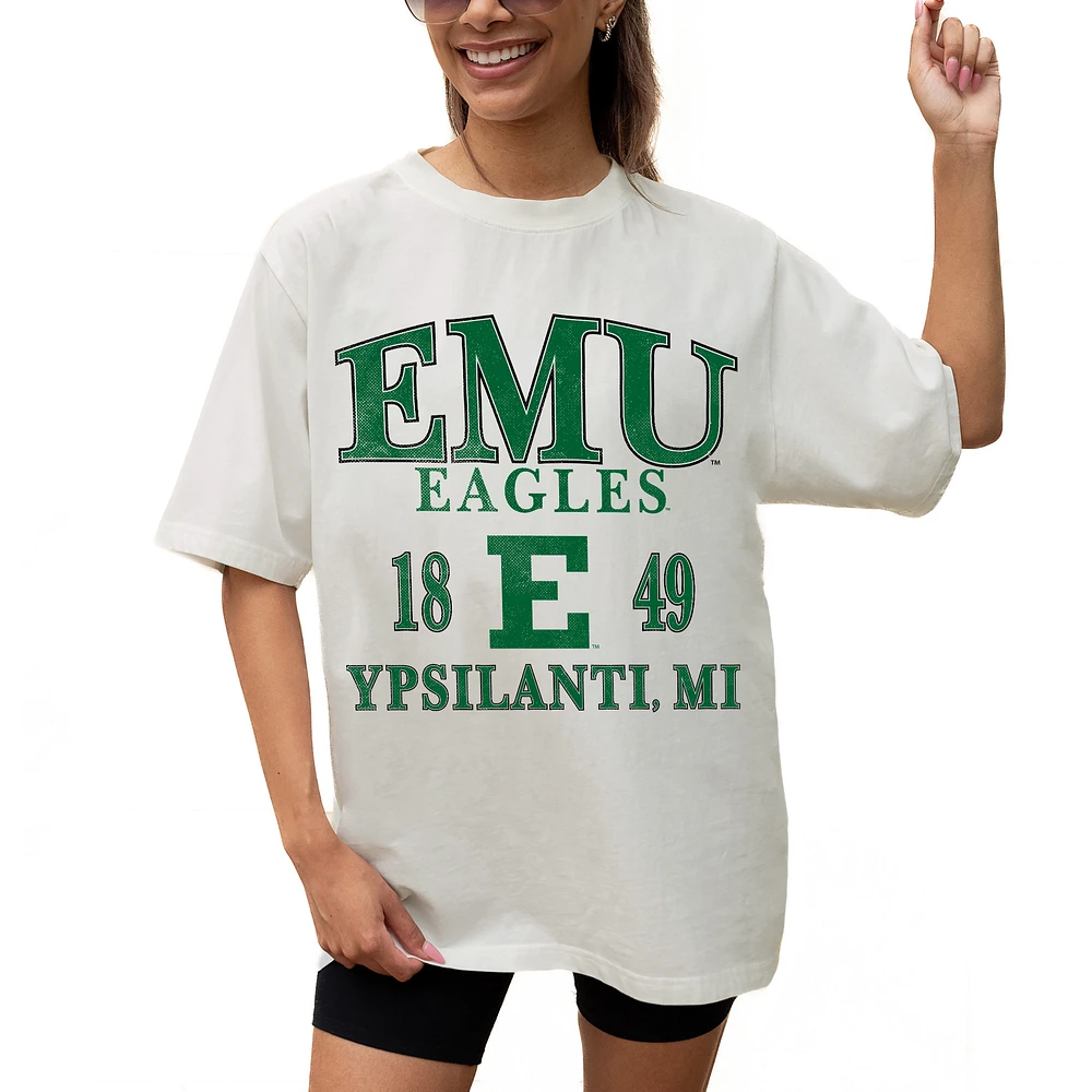 Women's Gameday Couture Cream Eastern Michigan Eagles Unity Oversized T-Shirt