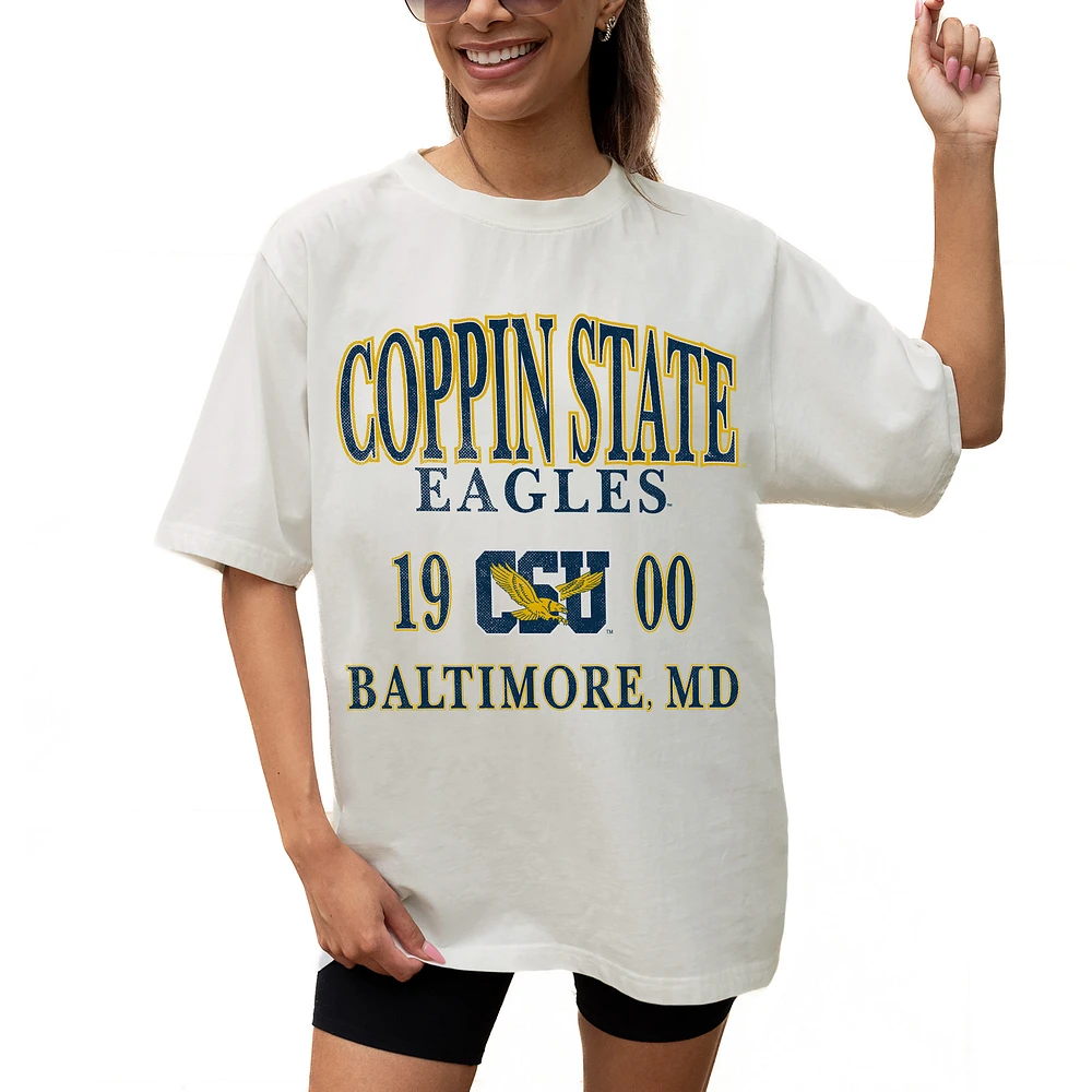 Women's Gameday Couture Cream Coppin State Eagles Unity Oversized T-Shirt
