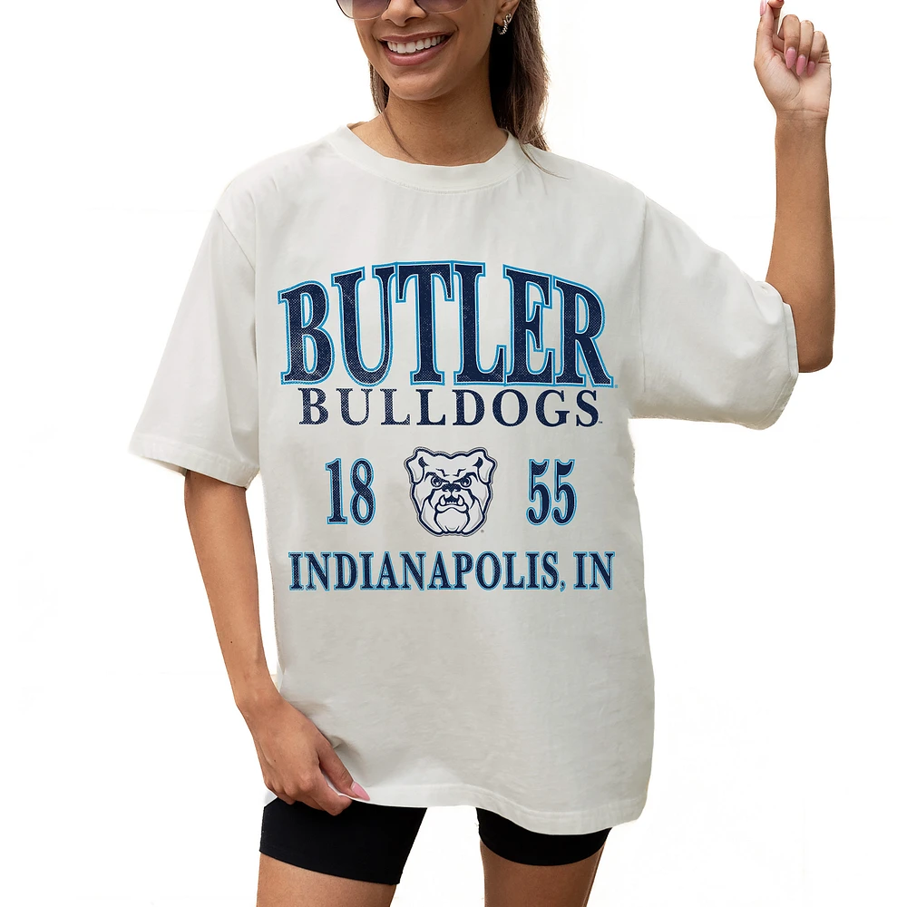 Women's Gameday Couture Cream Butler Bulldogs Unity Oversized T-Shirt