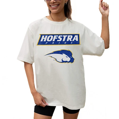 Women's Gameday Couture Cream Hofstra University Pride Unity Oversized T-Shirt