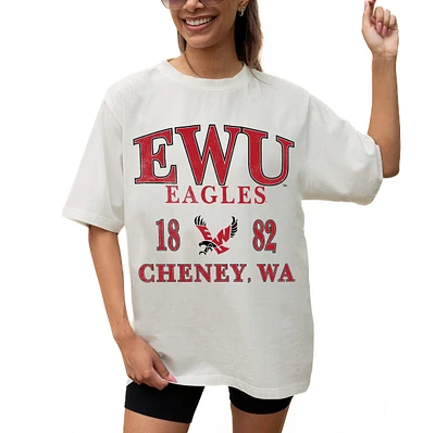 Women's Gameday Couture Cream Eastern Washington Eagles Unity Oversized T-Shirt