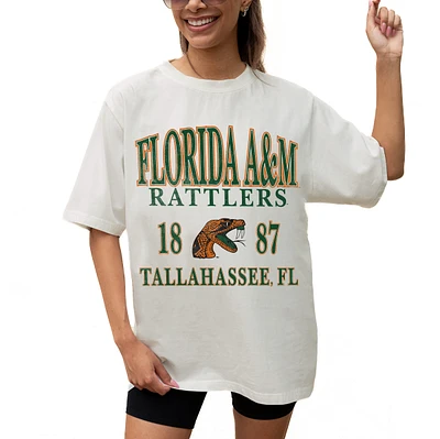 Women's Gameday Couture Cream Florida A&M Rattlers Unity Oversized T-Shirt