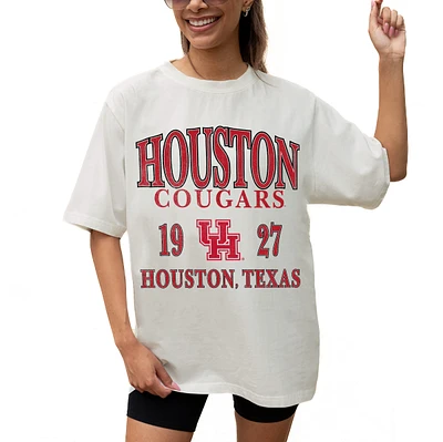 Women's Gameday Couture Cream Houston Cougars Unity Oversized T-Shirt