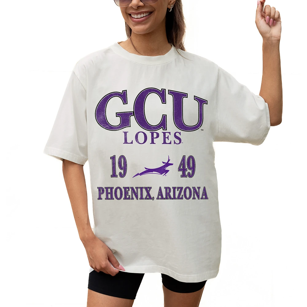 Women's Gameday Couture Cream Grand Canyon Antelopes Unity Oversized T-Shirt