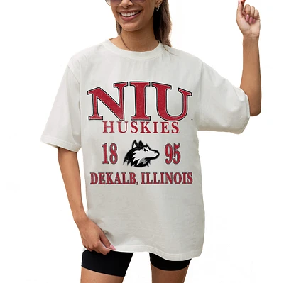 Women's Gameday Couture Cream Northern Illinois Huskies Unity Oversized T-Shirt