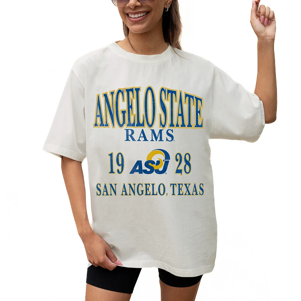 Women's Gameday Couture Cream Angelo State Rams Unity Oversized T-Shirt