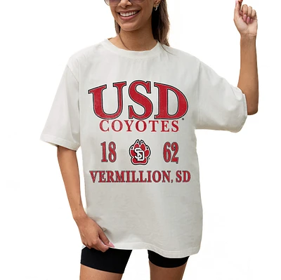Women's Gameday Couture Cream South Dakota Coyotes Unity Oversized T-Shirt