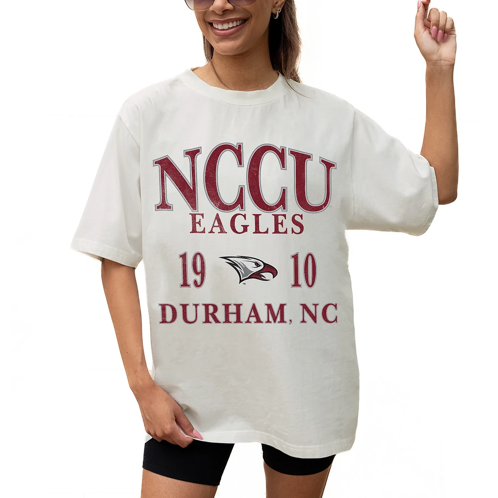 Women's Gameday Couture Cream North Carolina Central Eagles Unity Oversized T-Shirt