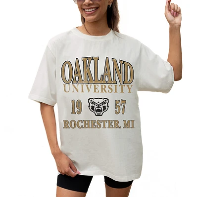 Women's Gameday Couture Cream Oakland Golden Grizzlies Unity Oversized T-Shirt