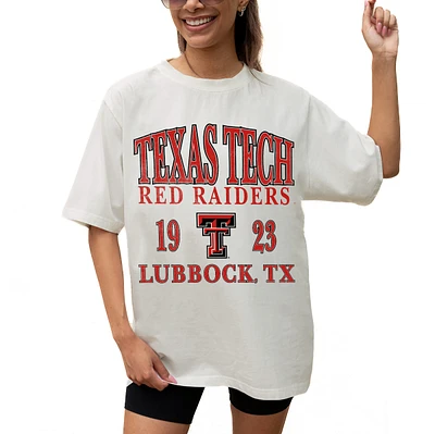 Women's Gameday Couture Cream Texas Tech Red Raiders Unity Oversized T-Shirt