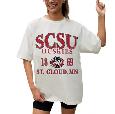 Women's Gameday Couture Cream St. Cloud State Huskies Unity Oversized T-Shirt