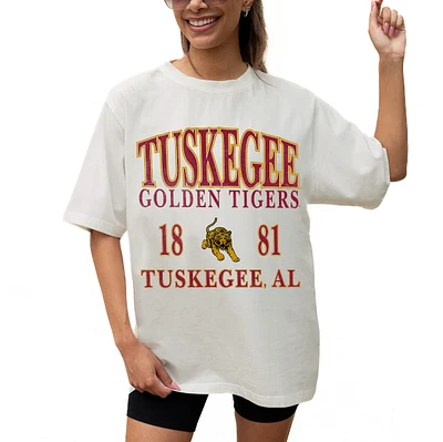 Women's Gameday Couture Cream Tuskegee Golden Tigers Unity Oversized T-Shirt