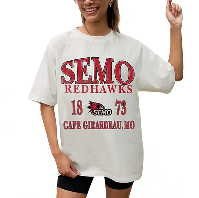 Women's Gameday Couture Cream SEMO Redhawks Unity Oversized T-Shirt