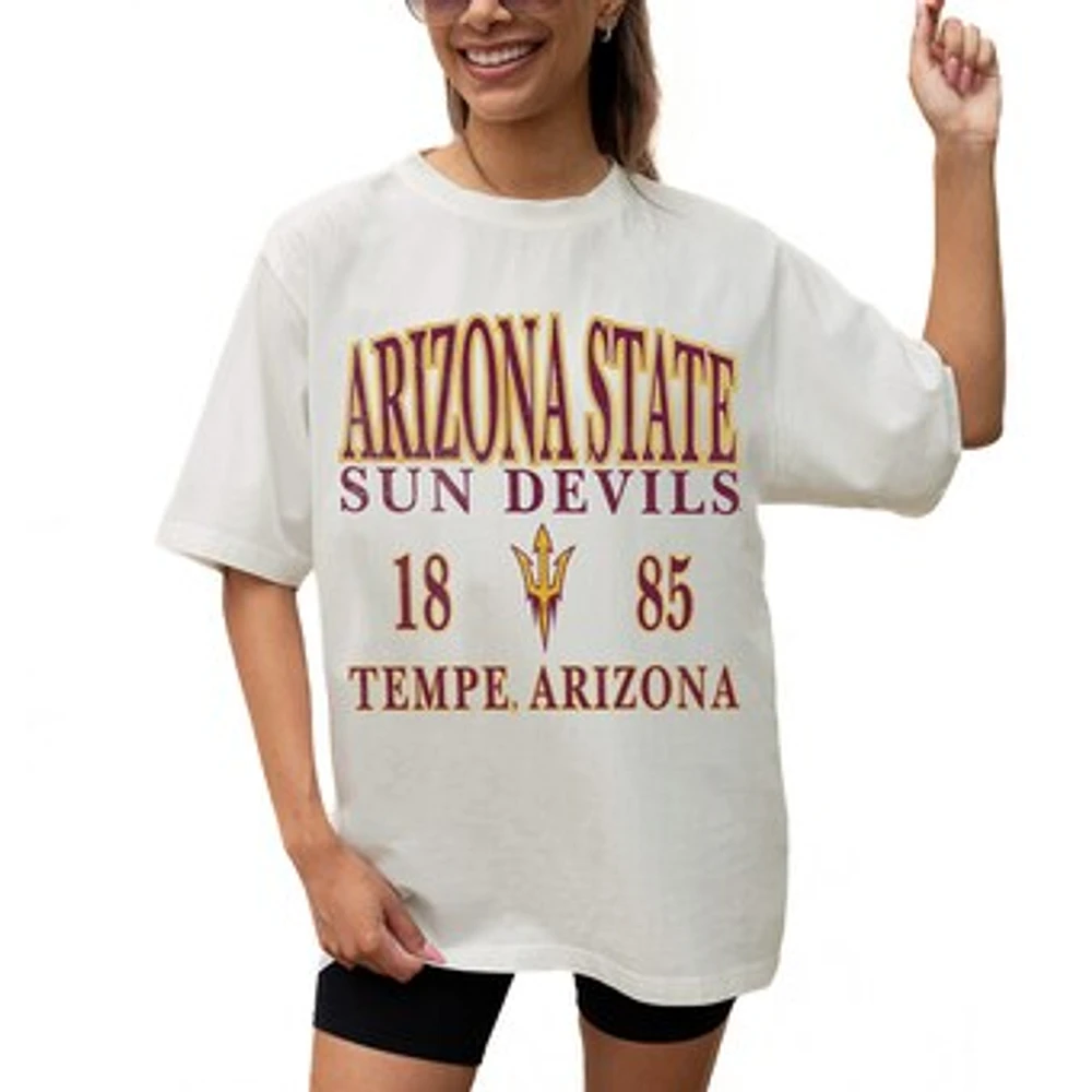 Women's Gameday Couture Cream Arizona State Sun Devils Unity Oversized T-Shirt