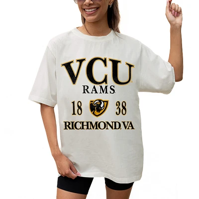 Women's Gameday Couture Cream VCU Rams Unity Oversized T-Shirt