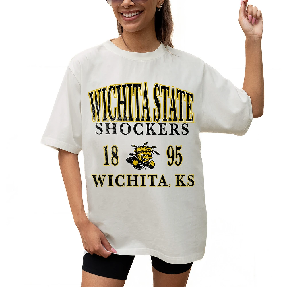 Women's Gameday Couture Cream Wichita State Shockers Unity Oversized T-Shirt