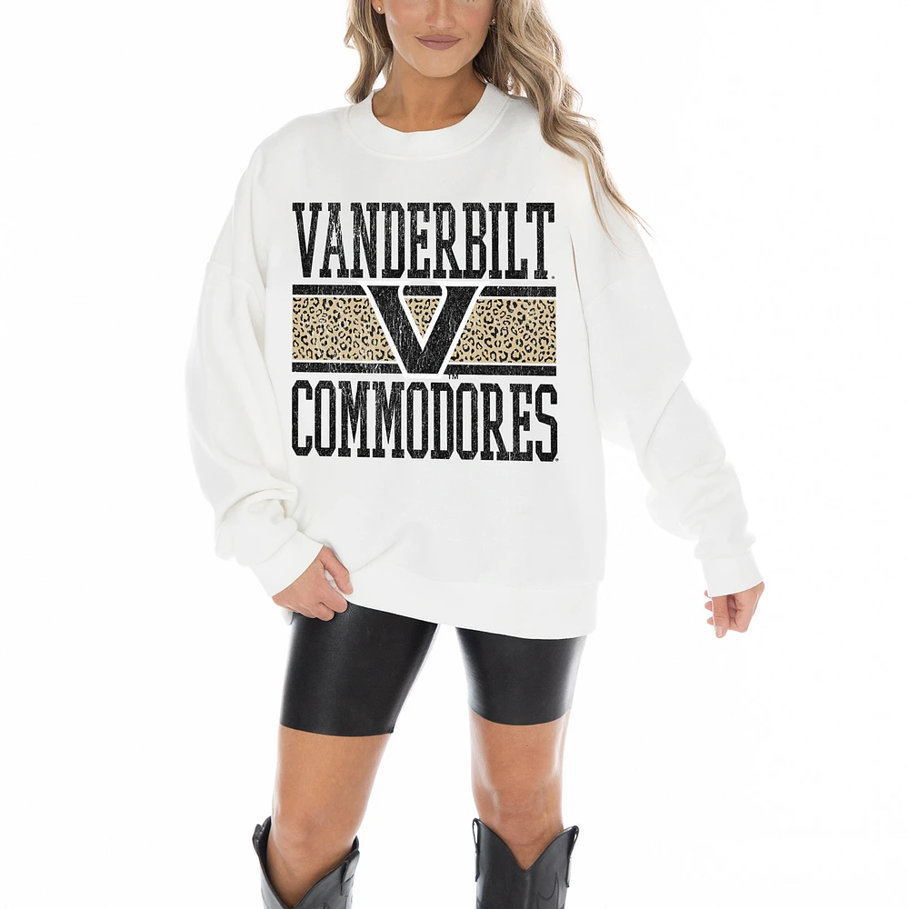 Women's Gameday Couture White Vanderbilt Commodores Fair Catch Pullover Sweatshirt