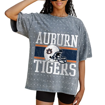 Women's Gameday Couture Gray Auburn Tigers On the Ball Oversized T-Shirt