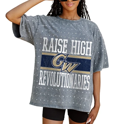 Women's Gameday Couture Gray George Washington University On the Ball Oversized T-Shirt