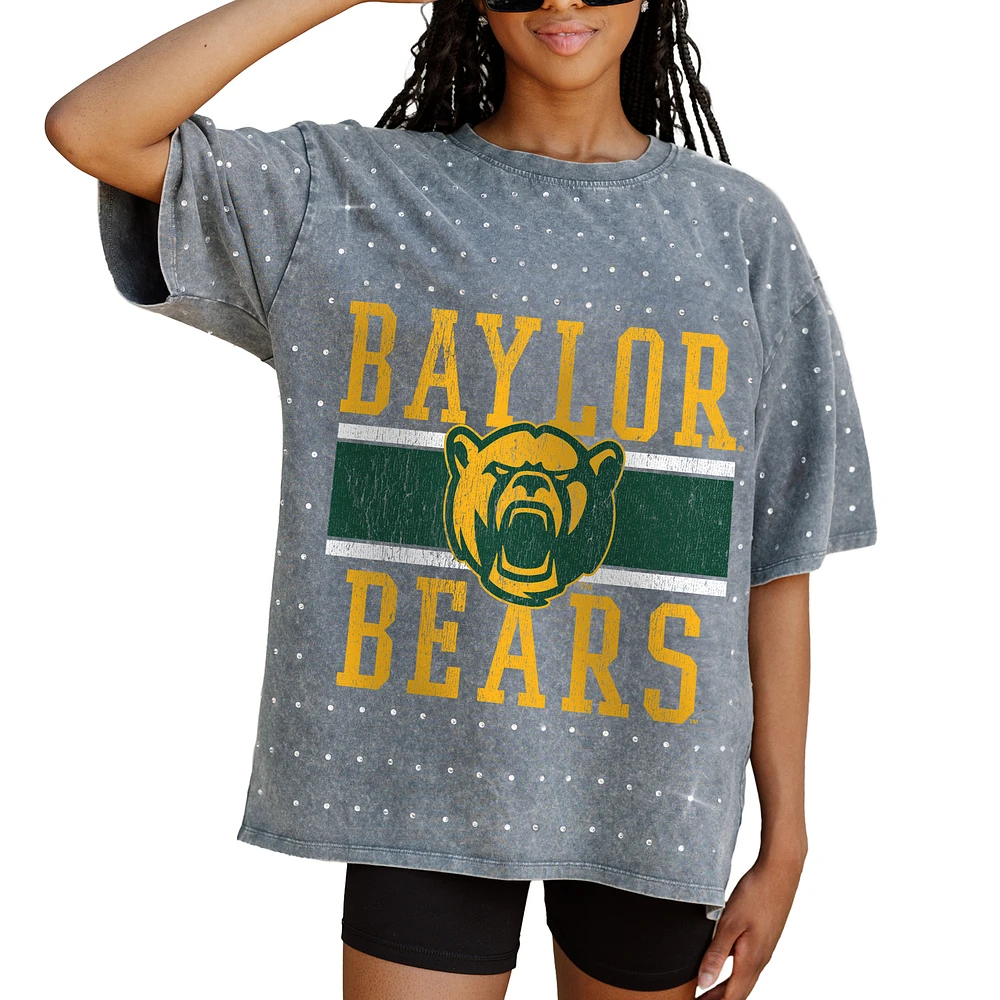 Women's Gameday Couture Gray Baylor Bears On the Ball Oversized T-Shirt