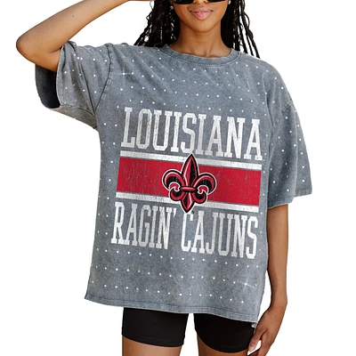 Women's Gameday Couture Gray Louisiana Ragin' Cajuns On the Ball Oversized T-Shirt