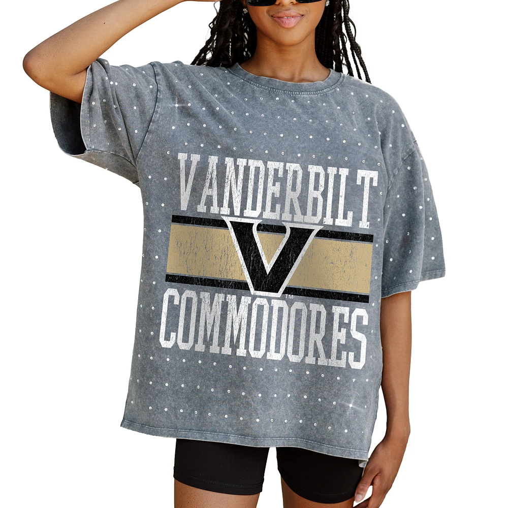 Women's Gameday Couture Gray Vanderbilt Commodores On the Ball Oversized T-Shirt