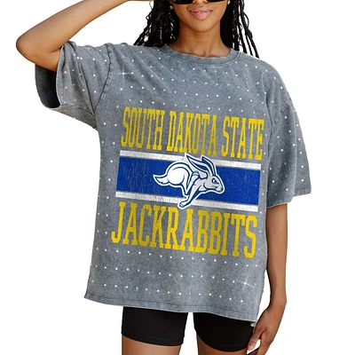 Women's Gameday Couture Gray South Dakota State Jackrabbits On the Ball Oversized T-Shirt