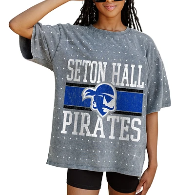 Women's Gameday Couture Gray Seton Hall Pirates On the Ball Oversized T-Shirt
