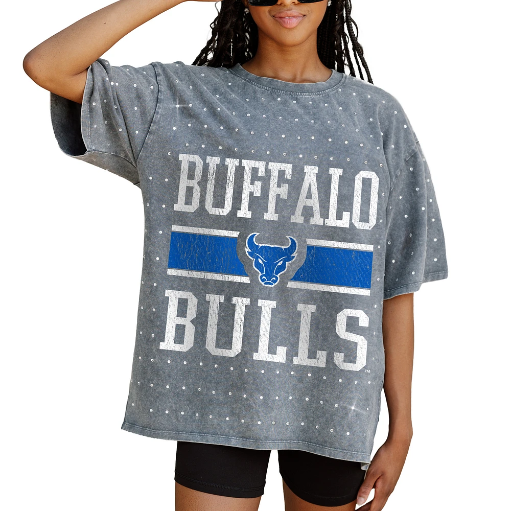 Women's Gameday Couture Gray Buffalo Bulls On the Ball Oversized T-Shirt