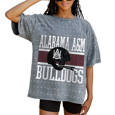 Women's Gameday Couture Gray Alabama A&M Bulldogs On the Ball Oversized T-Shirt