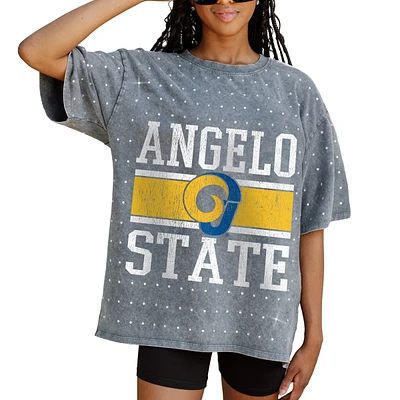 Women's Gameday Couture Gray Angelo State Rams On the Ball Oversized T-Shirt