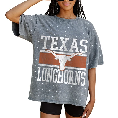 Women's Gameday Couture Gray Texas Longhorns On the Ball Oversized T-Shirt