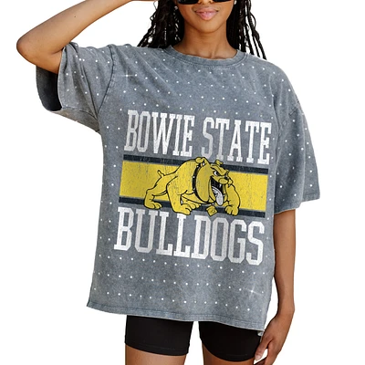 Women's Gameday Couture Gray Bowie State Bulldogs On the Ball Oversized T-Shirt
