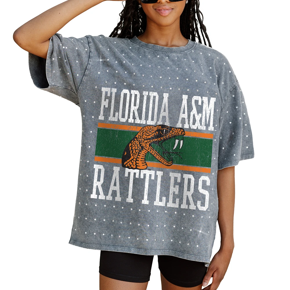Women's Gameday Couture Gray Florida A&M Rattlers On the Ball Oversized T-Shirt