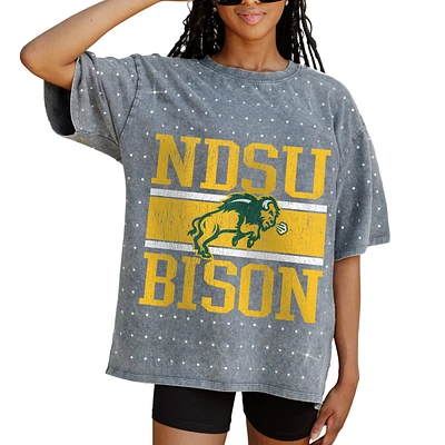 Women's Gameday Couture Gray NDSU Bison On the Ball Oversized T-Shirt