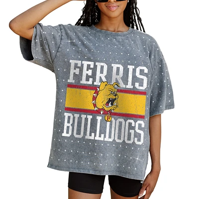 Women's Gameday Couture Gray Ferris State Bulldogs On the Ball Oversized T-Shirt