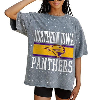 Women's Gameday Couture Gray Northern Iowa Panthers On the Ball Oversized T-Shirt