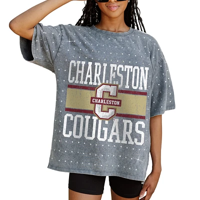 Women's Gameday Couture Gray Charleston Cougars On the Ball Oversized T-Shirt
