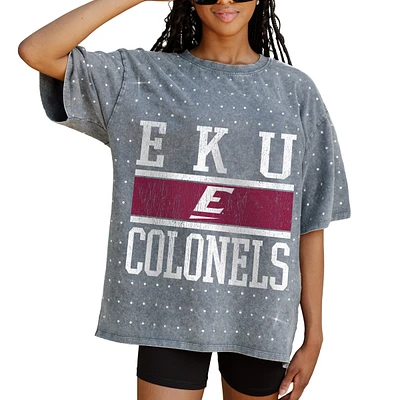 Women's Gameday Couture Gray Eastern Kentucky Colonels On the Ball Oversized T-Shirt